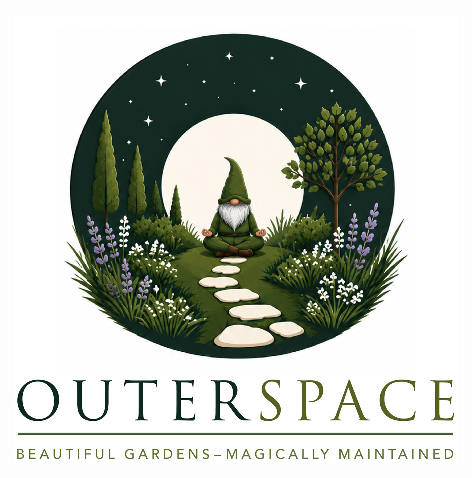 OuterSpace Maintenance garden gnome logo